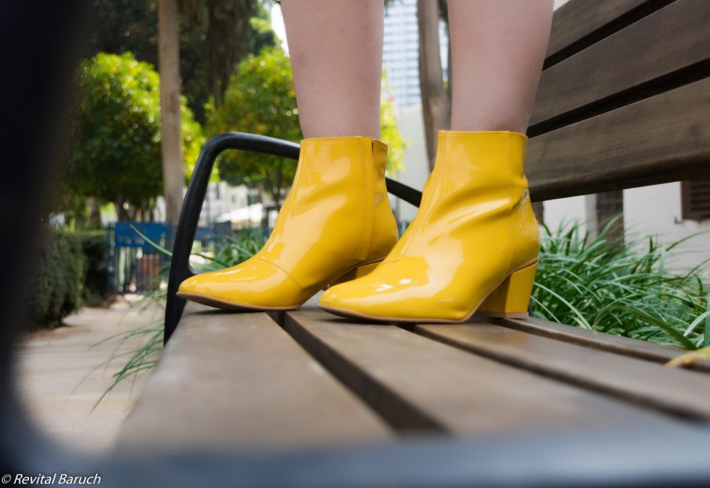 vegan yellow boots