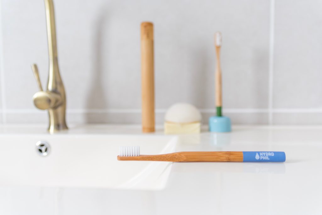 HYDROPHIL sustainable bathroom products: vegan bamboo toothbrush