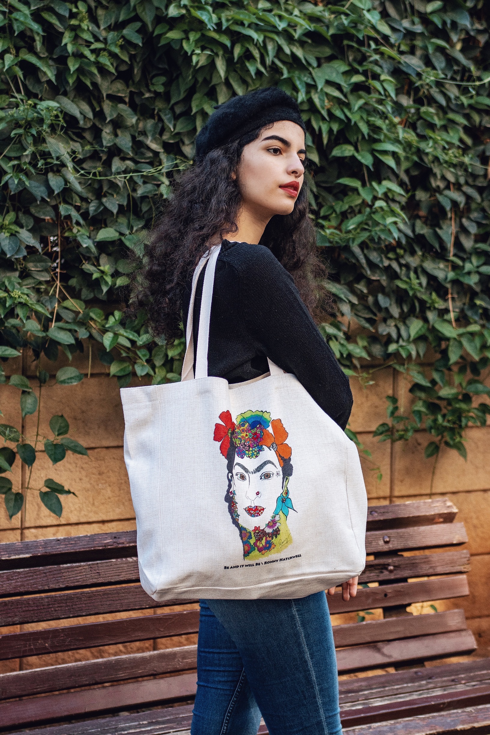 RONNIE'S DOODLES, FAKE TEL AVIV: FRIDA KALO TOTE